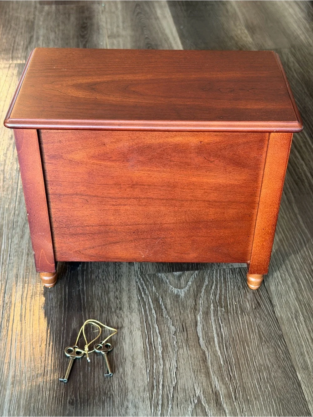 Global Views Inc Wood Jewelry Box Chest Lockable 3 Drawer w/ 2 Keys Brown